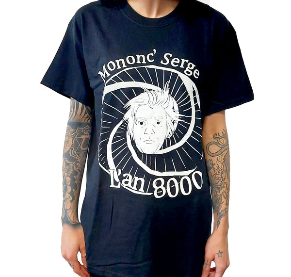 T-Shirt Homme Noir – MONONC' SERGE Et Les Sportifs – Taille S – Motif Musique