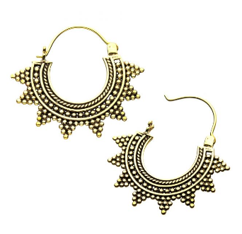 Brass Bali Hangers Earrings
