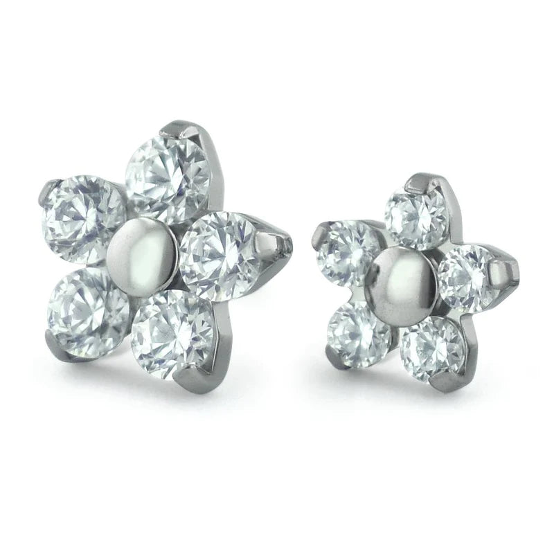 Titanium flower gem