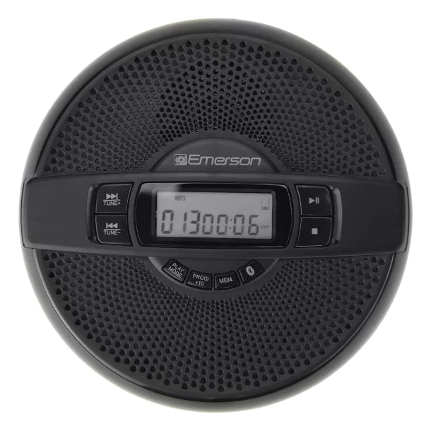 Lecteur CD portable Emerson® avec haut-parleur, radio FM, écouteurs et sortie Bluetooth® – Noir, EPCD-2000