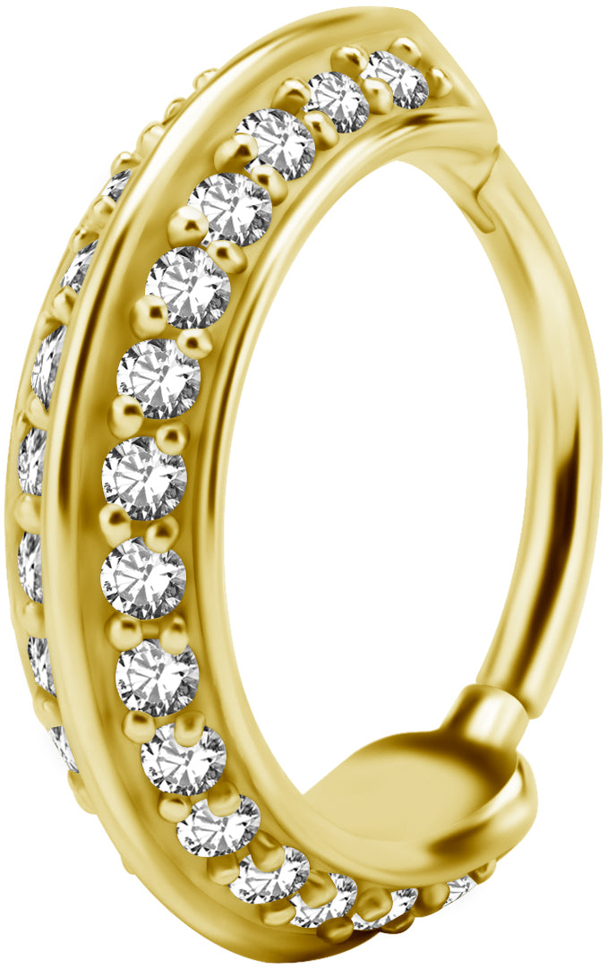 HINGED CONCH RING SET W. PREMIUM ZIRCONIA