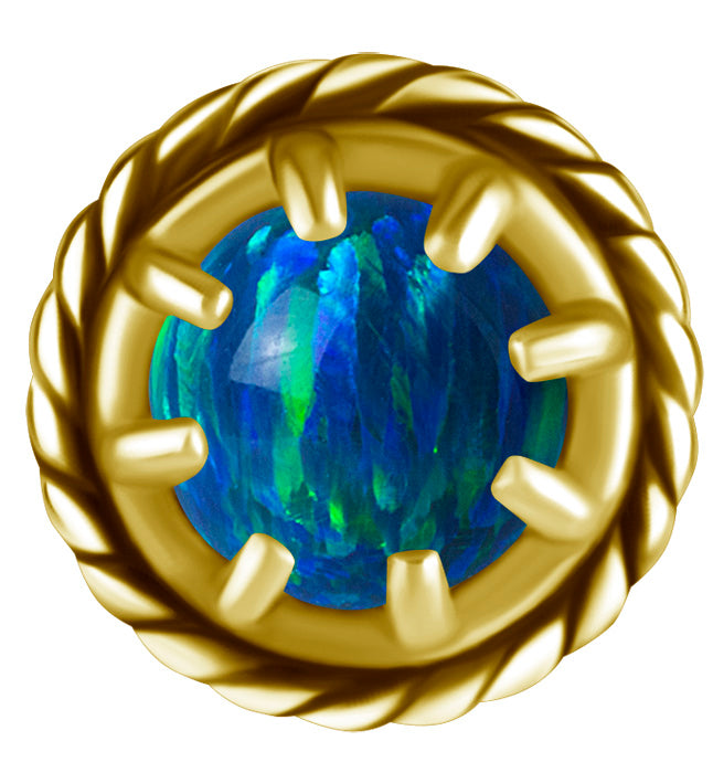 18K Gold CoCr Opal Threadless
