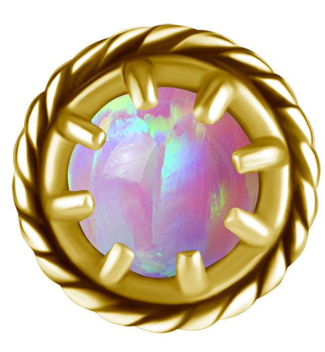 18K Gold CoCr Opal Threadless