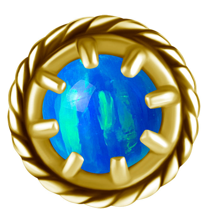 18K Gold CoCr Opal Threadless