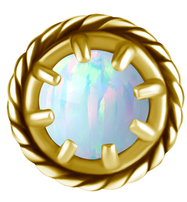 18K Gold CoCr Opal Threadless