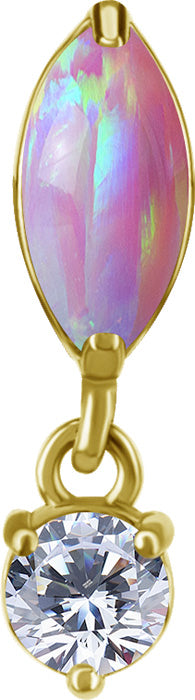 Marquise Opal Dangle 18k gold plated CoCr