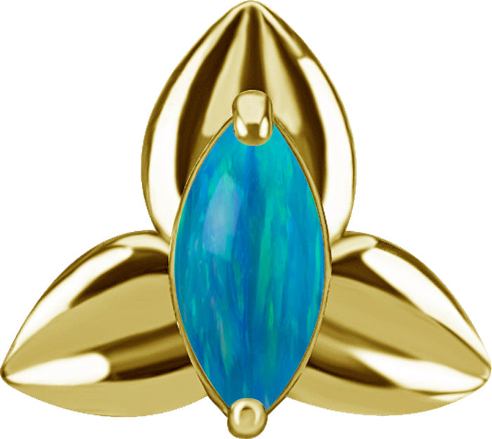 18K Gold CoCr Orchid Opal Threadless
