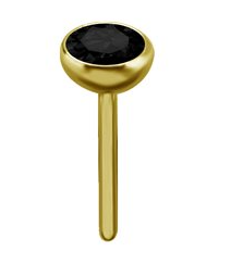 Boule interne sans filet (tl) en titanium plaqué or 18k