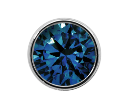 Junipurr Jewelry Titanium Bezel-Set Gem Threadless