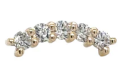 Miami 5 Stone arc Body Gems 14 kt Yellow Gold