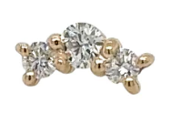 3 Stone Arc 2.5mm &2-2mm Body Gems