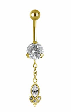 24k gold plated jewelled banana with dangle