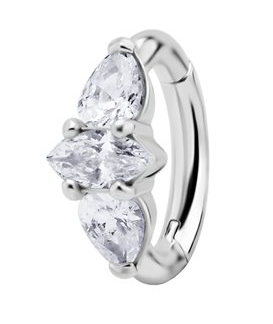 CoCr jewelled hinged belly clicker ring