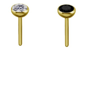 Boule interne sans filet (tl) en titanium plaqué or 18k