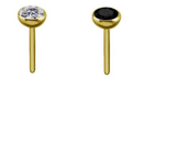 Boule interne sans filet (tl) en titanium plaqué or 18k
