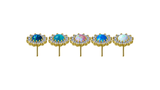 18 K Gold CoCr Opal Flower Threadless