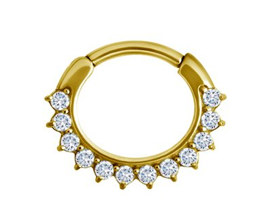 24k gold plated casting septum Clicker ring