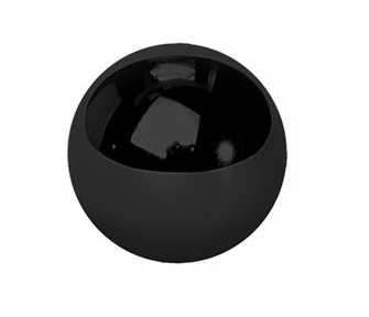 Black steel spare replacement ball external