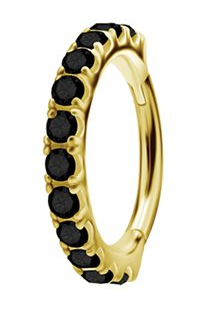 18k gold plated CoCr clicker set with premium zirconia