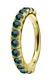 18k gold plated CoCr clicker set with premium nano gems