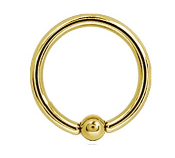 24k gold plated ball closure ring