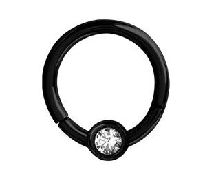 Black steel jewelled Clicker