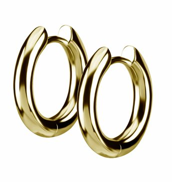 Boucles d'oreilles en CoCr plaquées or 18k