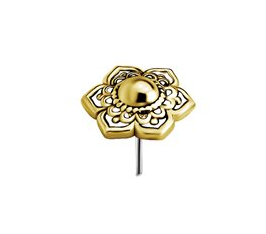 Attache interne sans filet en or 18k en forme de fleur