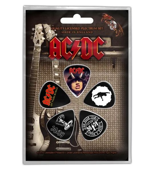 Ac/Dc Rock N Roll Pick de Guitare Set