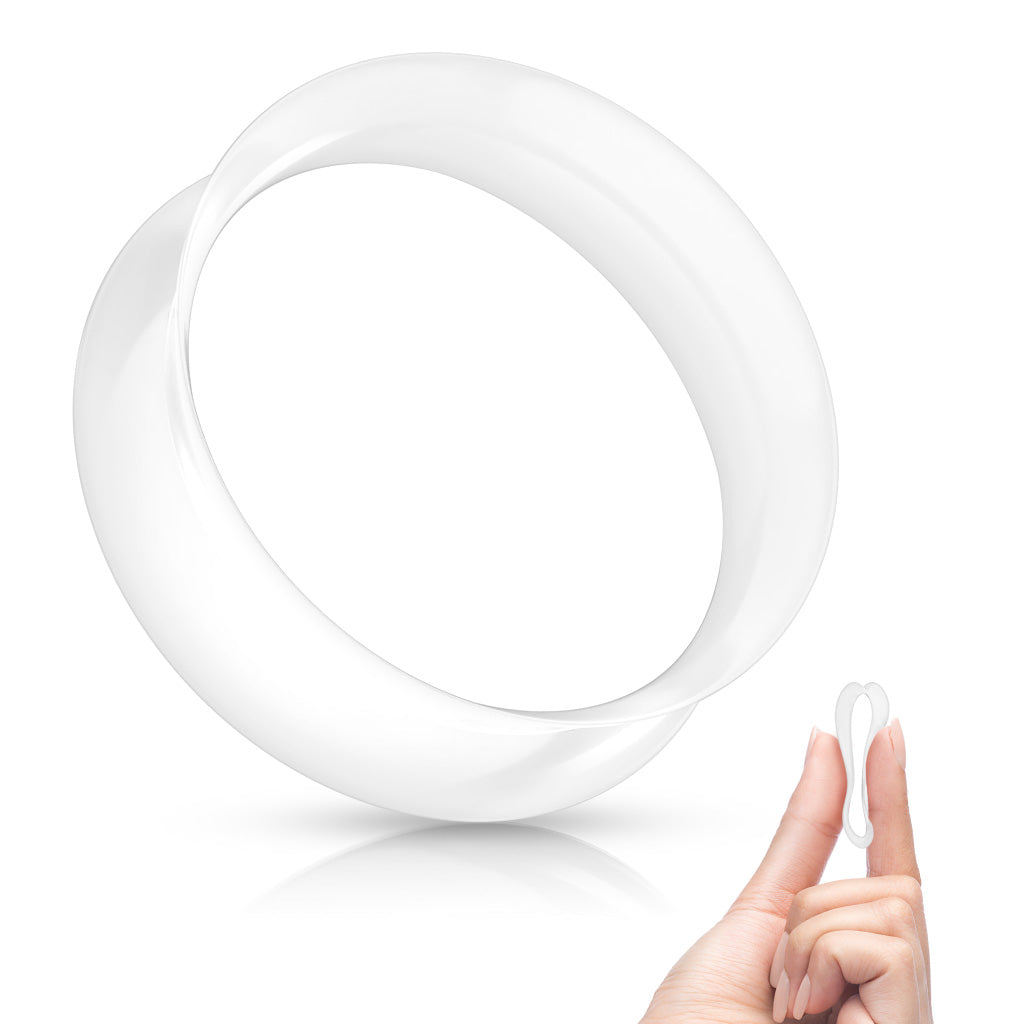 Double Flared Saddle Ear Skin Tunnels Ultra Soft Silicone Flexible