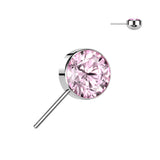Bezel Set CZ Forward Facing Top