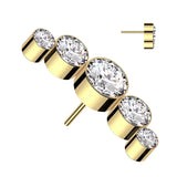 5 Round Swarovski Crystal Bezel