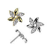 Swirl Flower With Marquise CZ Top