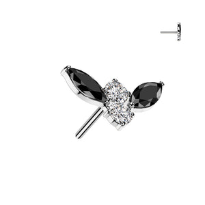 Bat Top With Marquise CZ Wings
