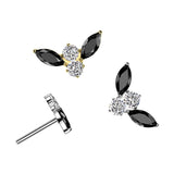 Bat Top With Marquise CZ Wings