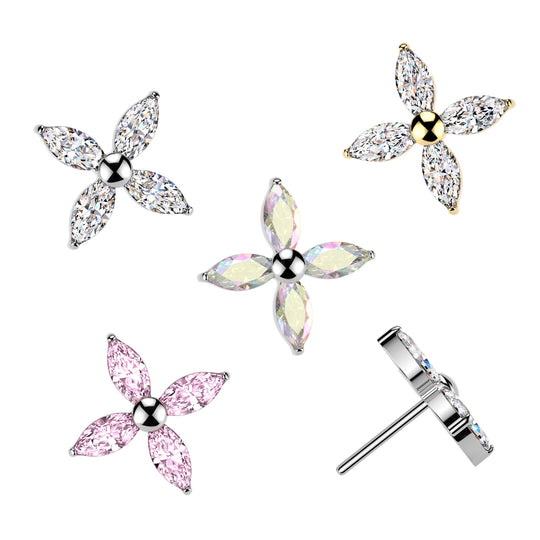 Marquise CZ Flower Top