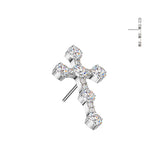 Cross Top With CNC Pave CZ