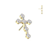 Cross Top With CNC Pave CZ