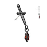 Dagger Top With Marquise CZ Dangle