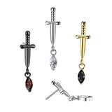 Dagger Top With Marquise CZ Dangle