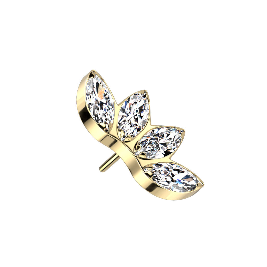 4 Marquise Crystal Fan Top