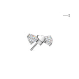 Triple Heart Top With 2 CZ Heart