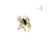 Titanium Threadless Push In Spider Top With Marquise CZ