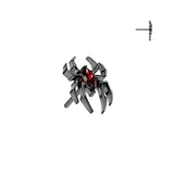Titanium Threadless Push In Spider Top With Marquise CZ
