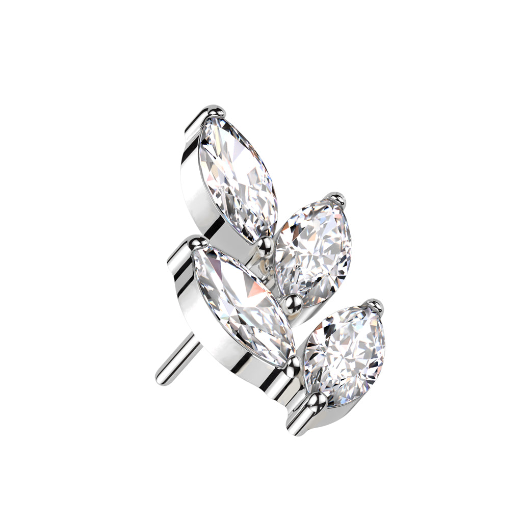 Marquise CZ Leaf Top