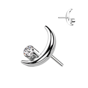 Moon Top With Bezel Set CZ