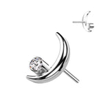 Moon Top With Bezel Set CZ