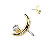 Moon Top With Bezel Set CZ