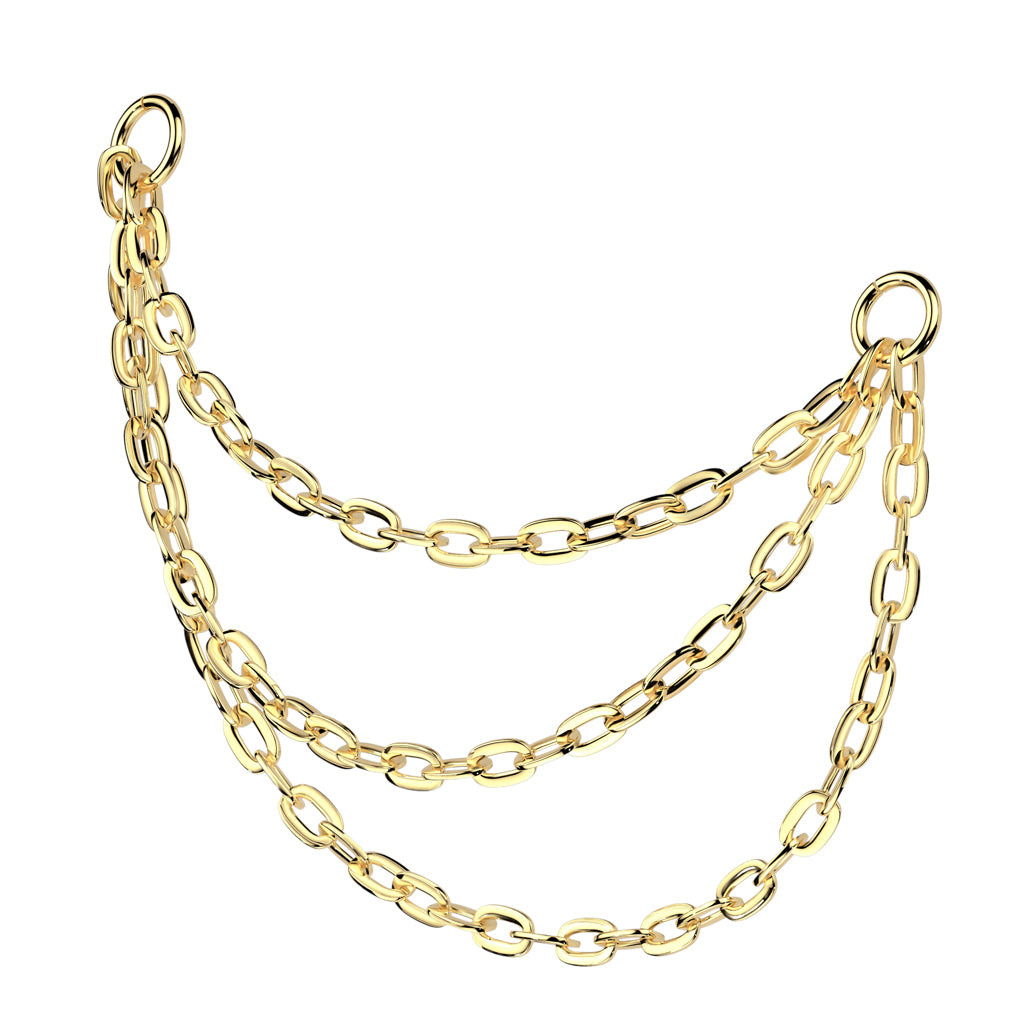 Titanium Connector With Triple Chain and 2 O-ring