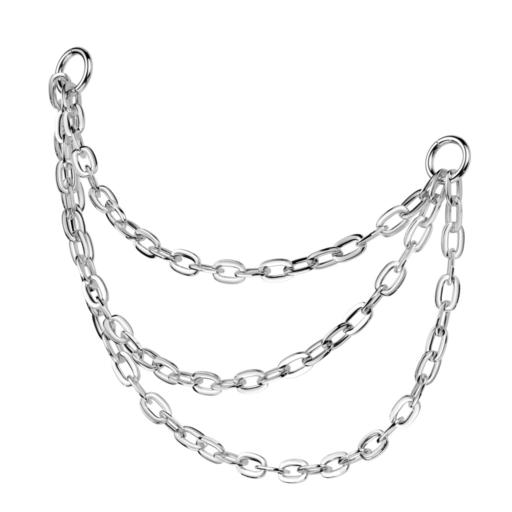 Titanium Connector With Triple Chain and 2 O-ring